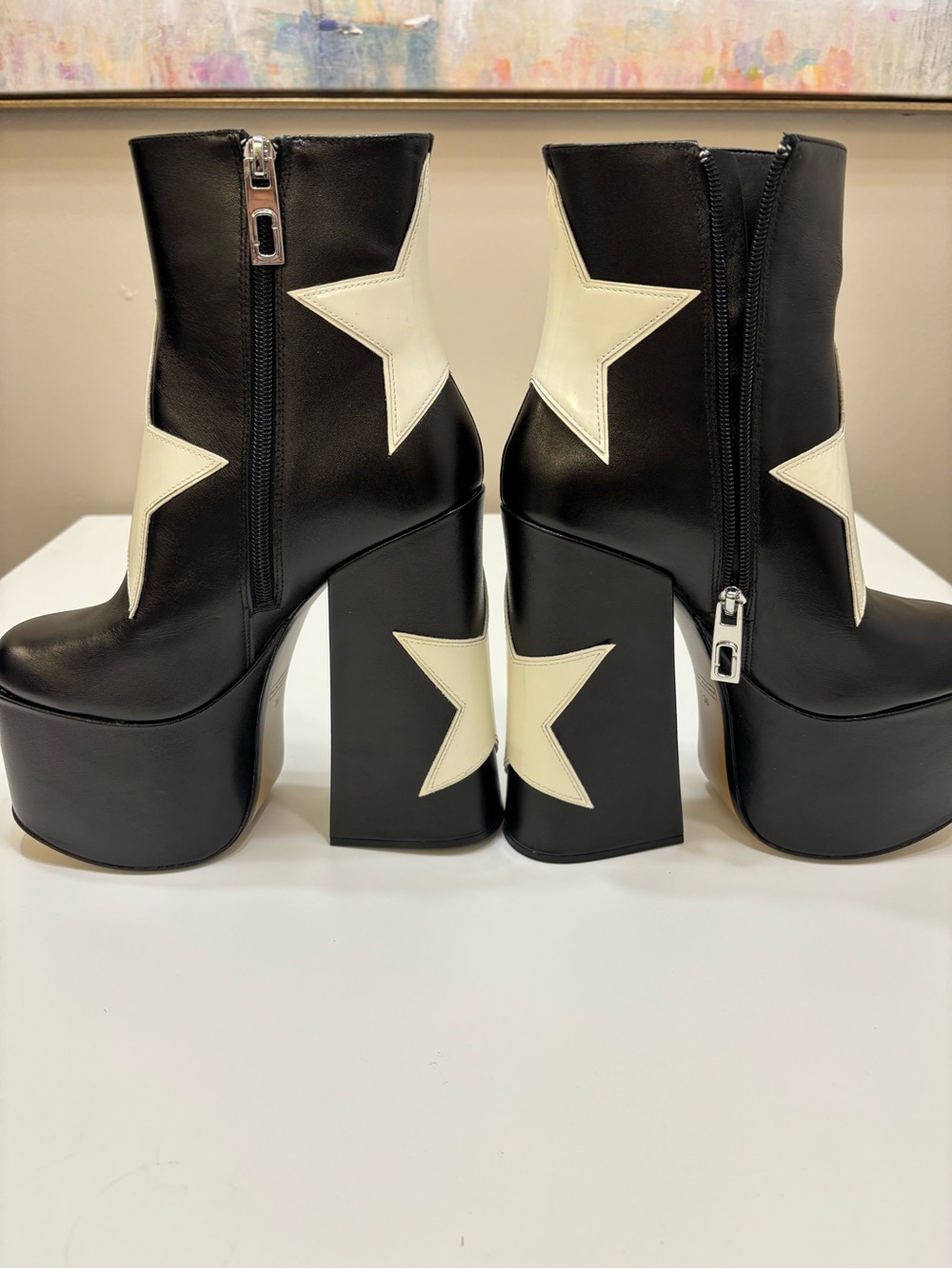 Marc Jacobs The Star Patchwork Kiki Platform Boots - Picture 9 of 10